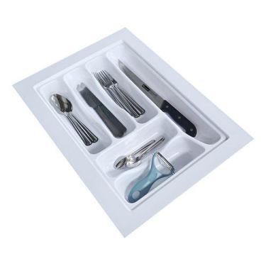 Imagem de Separador Talheres Para Gaveta Og-05 Branco Divisor Organiza - Moldpla