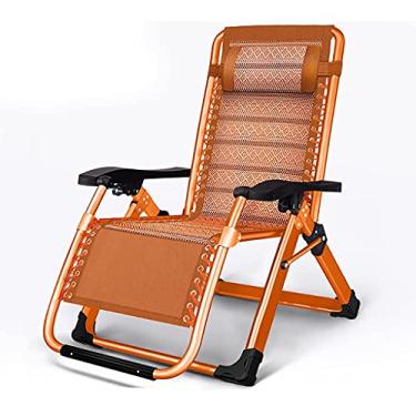 Imagem de LMJYU Cadeira de praia portátil super largura 55 cm dobrável gravidade zero, espreguiçadeira, para pessoas resistentes, poltrona reclinável de piscina/exterior, suporta 400 kg