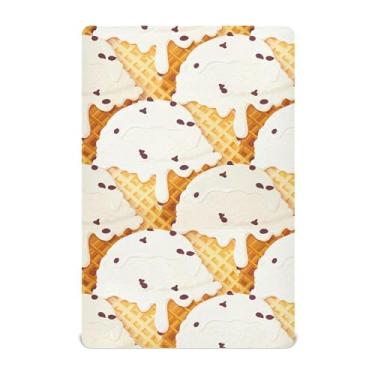 Imagem de Burbuja Lençol de berço cremoso de baunilha para meninos e meninas, lençol com elástico 71 x 132 cm para colchão padrão de berço e cama infantil, macio e respirável