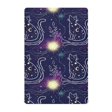 Imagem de Burbuja Lençol de berço delineado para meninos e meninas, lençol com elástico 71 x 132 cm para colchões de berço padrão e infantil, macio e respirável