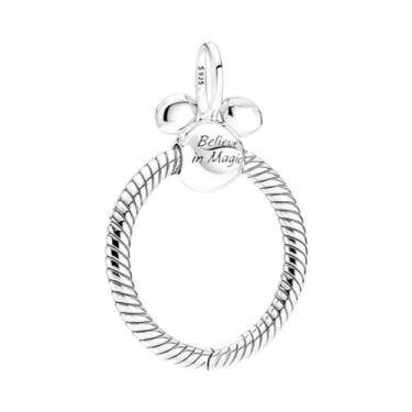 Imagem de Colar Feminino De Prata 925 Com Laço Rosa, Coração Vermelho E Flor  Jo