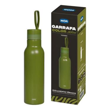 Imagem de Garrafa Térmica Com Alça 500ml Aço Inox Squeeze Academia Ginástica Fit