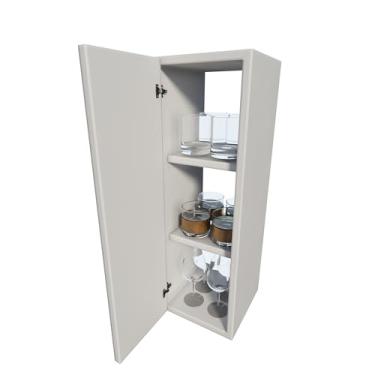 Imagem de Armário Suspenso Branco Com Nicho Porta E 3 Divisorias Multifuncional