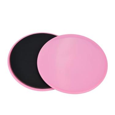 Imagem de Cryfokt Equipamento de Fitness de Disco Deslizante, 2 Peças para Treino Central e Condicionamento Atlético, Discos Deslizantes Amarelos para Academia e Treinamento de Equilíbrio (Rosa)