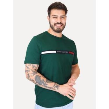 Imagem de Camiseta Tommy Hilfiger Chest Insert Logo Verde Escura-Masculino