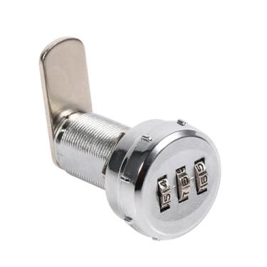 Imagem de GLOGLOW Fechadura de Câmera de Gabinete de Combinação, Fechadura Codificada por Senha de 3 Dígitos de Aço Inoxidável para Móveis de Caixa de Correio de Gaveta, Cadeado de Câmera Mecânica de 1,24