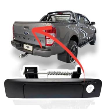 Imagem de Maçaneta Preta da Caçamba para Ford Ranger 2013–2015 Premium