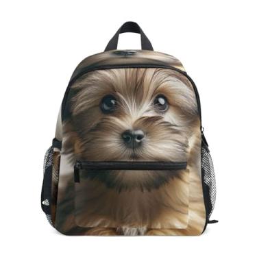 Imagem de Yorkshire Terrier Cute Dog Simple Modern Kids Backpack with Whistle, Adjustable Chest Strap, Kids School Backpack for Girls Lightweight & Compact for Ages 3-8