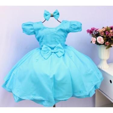 Imagem de Vestido Infantil Festa Luxo Várias Cores E Tiara - Pingo De Gente Kids