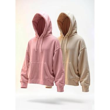 Imagem de Kit 2 Moletom Masculino Feminino Blusa Casaco Canguru Capuz-Unissex