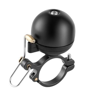 Imagem de Sino de bicicleta airtag montagem de bicicleta gps rastreador airtag sino suporte de liga de alumínio à prova d' água esconde airtag sob sino de bicicleta anti-roubo(Black Aluminum)