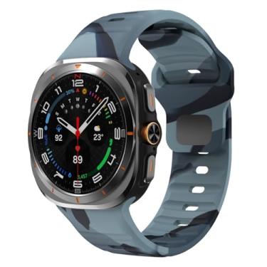 Imagem de SAAWEE Pulseira esportiva de silicone para Galaxy Watch Ultra de 47 mm, pulseira de duas cores para Galaxy 7 Ultra sem lacunas (824BHMc)