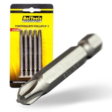 Imagem de Kit 5 Ponta Bit Phillips CV 75mm x 1/4 x N3 Beltools