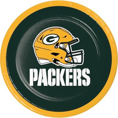 Imagem de Trendware Pratos de sobremesa Green Bay Packers, 48 unidades