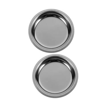 Imagem de AUTSUPPL 2 peças de suporte de saquinho de chá de aço inoxidável elegante bandeja de armazenamento para canecas garrafas de vinho, design chique para mesa de jantar, cozinha, limpeza sem esforço