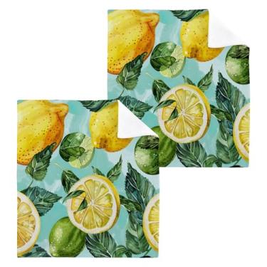 Imagem de xigua Toalhas de mão de algodão limoeiro, toalhas de banho multiusos e absorventes toalhas de rosto macias para a pele para banheiro, cozinha, hotel, academia, panos de lavagem, pacote com 6, 30 x 30