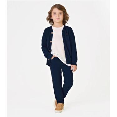 Imagem de Calça Infantil Masculina Em Sarja Trick Nick Azul, 2, Azul