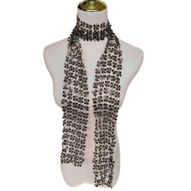 Imagem de Cachecol Feminino Floral com Lantejoulas Brilhantes 5 Cores