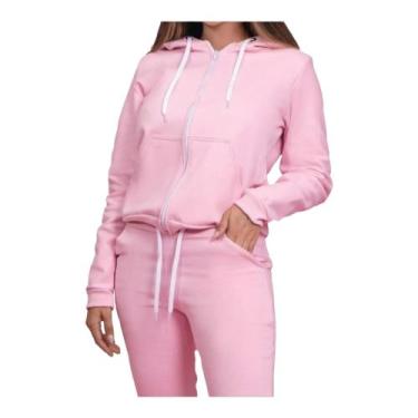 Imagem de Conjunto Feminino Confortável Inverno com Ziper e Capuz - Fabricação P