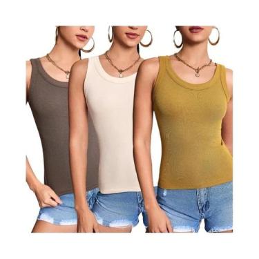 Imagem de Camiseta Básica De Cor Sólida Para Mulheres plus Size, Moda Casual, Ca
