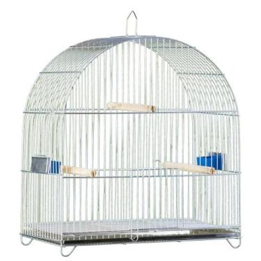 Imagem de Gaiola Pássaros Malha Fina com Grade Prata P005G - Gaiolas Londrina, P