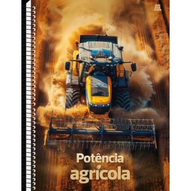 Imagem de Caderno Universitário Potência, 160 Folhas, Espiral, 20x27,5 cm, 1 Matéria, com Adesivos