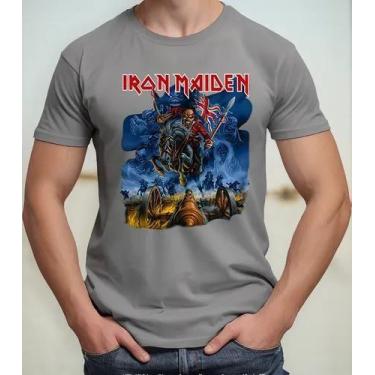 Imagem de Camiseta Camisa de Algodão Adulto Masculina Feminina  Banda de Rock Ir
