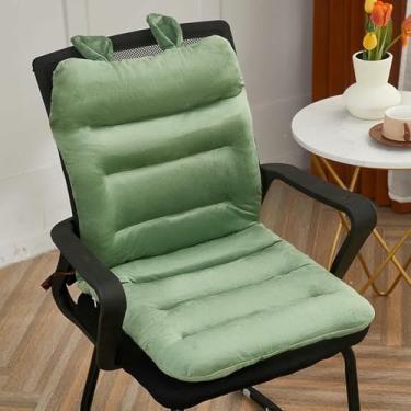 Imagem de Almofada antiderrapante para cadeira com amarras, almofada para cadeira de escritório com suporte para as costas, almofada macia para assento em dormitórios, salas de jantar e cozinhas.