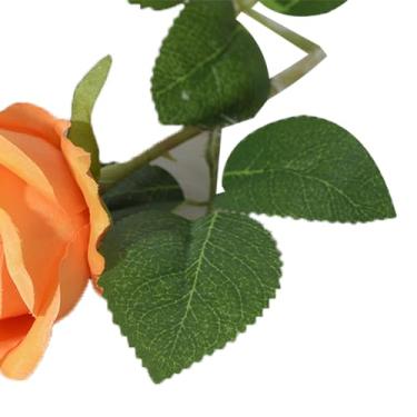 Imagem de Flores de Seda Simuladas Rosas Simples Artificiais Decorações para Sala Estar Residenciais Ornamentos Exquisitos Realistas Feitos à Mão Aplicação Mult