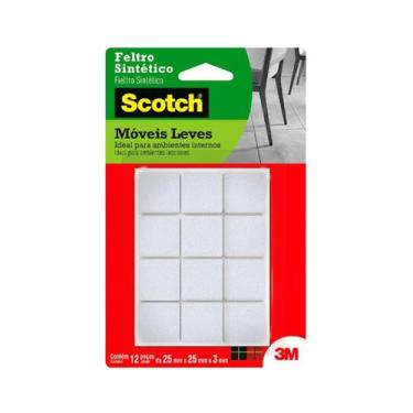 Imagem de FELTRO BRANCO QUAD MED25mm FP065 C 12 pcs - 3M