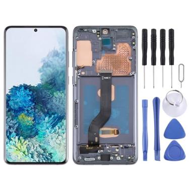 Imagem de Hiregolish Peças de reparo de tela, para Samsung Galaxy S20+ 4G/5G SM-G985/986 digitalizador de tela LCD OLED de 6,7 polegadas, conjunto completo com moldura, conjunto de substituição de tela com kits