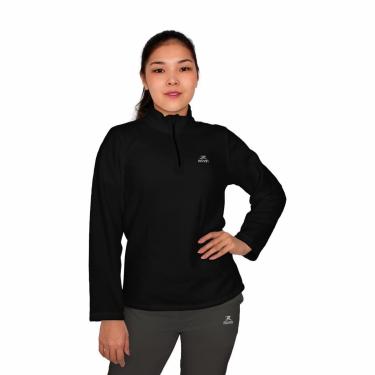 Imagem de Blusa Fleece Solid Muvin Feminina para Frio Intenso, Gola Alta, Zíper no Tórax e Proteção UV50-Feminino
