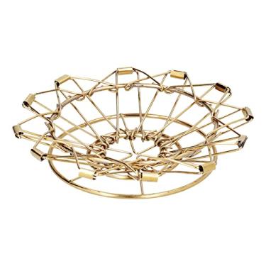 Imagem de aqxreight Suporte de café DripType 3 Furos Suporte de café Dobrável de Aço Inoxidável CakeType Fácil Fácil Extra Colocado Leva Uso Aço Inoxidável Moído Extra e Design Quando Em (Ouro)