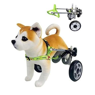Imagem de Cadeira de rodas premium para cães pequenos/médios, carrinho de mobilidade ajustável para pernas traseiras, andador de reabilitação de animais de estimação com rodas, suporte e estabilidade