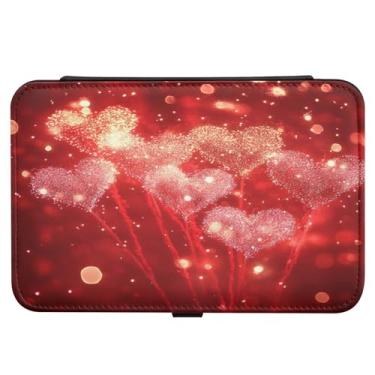 Imagem de Burbuja Caixa de joias de viagem de dia dos namorados para mulheres e meninas, organizador de joias portátil de couro sintético para brincos, anéis, colares e pulseiras