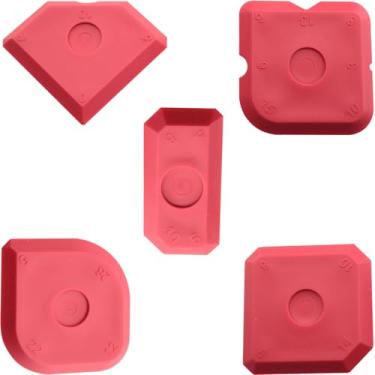 Imagem de DGZZI Conjunto de ferramentas de remoção de argamassa, removedor de adesivo de junção de azulejo, aplicador, aplicador, selante, ferramentas de aparar para banheiros, cozinhas, janelas, pias, vermelho