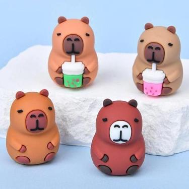 Imagem de Apontador De Lápis Fofo De Capivara Em Desenho Animado, Material Escol