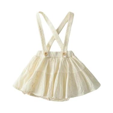 Imagem de Macacão Floral De Algodão Para Bebê Menina Com Renda, Roupas De Verão 