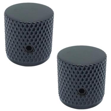 Imagem de 2 Knob guitarra TELE metal PRETO Flat c parafuso MXP KN039BK