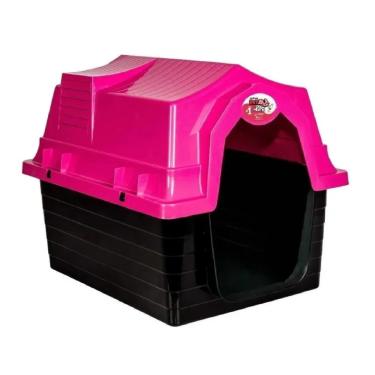 Imagem de Casa Casinha Pet Cachorro Cães Gatos Pequeno Porte Nº1 Rosa