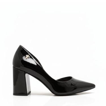 Imagem de Sapato Usaflex Preto Salto Bloco-Feminino