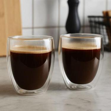 Imagem de Jogo 2 Copos de Vidro Térmicos em Vidro Borossilicato 350ml Maxwell e 