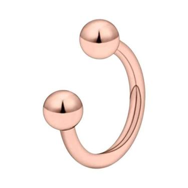 Imagem de Piercing De Argola 16G Em Aço Cirúrgico Com Cristal Cúbico Para Lábio,