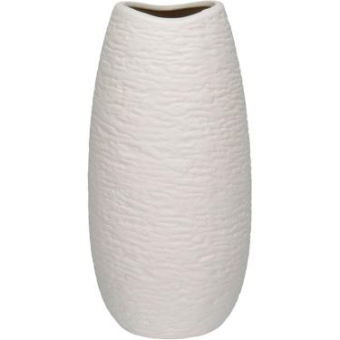 Imagem de VASO DECORATIVO ENFEITE CASA HOME&CO CERÂMICA 24x10x10cm BRANCO