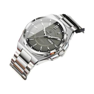 Imagem de Relógio De Quartzo Masculino Casual À Prova d'Água Em Aço Inoxidável L