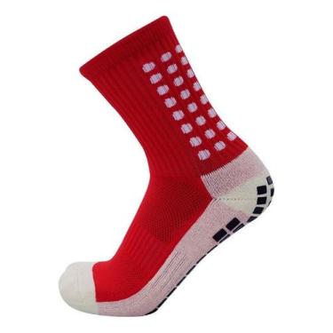 Imagem de Meia Trusox Futebol Antiderrapante, Vermelho