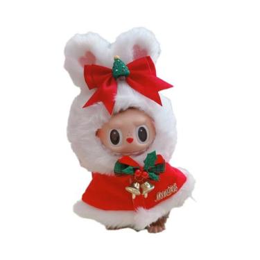 Imagem de Macacão De Natal Labubu Com Capuz, Acessórios De Roupa Para Bonecos De