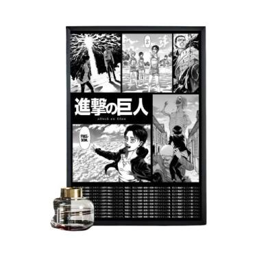 Imagem de Pôster De Arte De Parede Em Papel Kraft Branco, Anime Japonês A-Attack