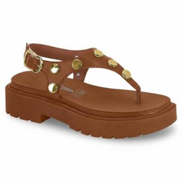 Imagem de Sandália Feminina Vizzano Flatform Casual Confortável Original -, Mocc