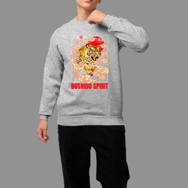 Imagem de Moletom Gola Careca Basico Masculino Moda De Rua Inverno Blusa De Frio